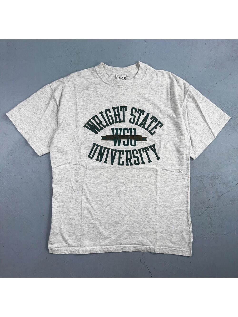 Wright State University XL VTG T Shirt WSU College School USA Gray Graphic Tee